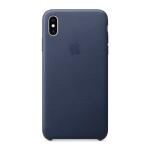 Funda iPhone XS Max de Piel Azul