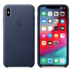 Funda iPhone XS Max de Piel Azul