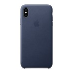 Funda iPhone XS Max de Piel Azul