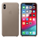 iPhone XS Max Lederen Hoesje Grijs