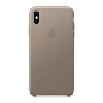 iPhone XS Max Lederen Hoesje Grijs