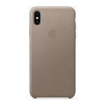 iPhone XS Max Lederen Hoesje Grijs