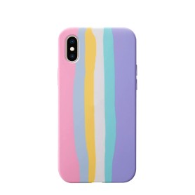 iPhone X/XS Rainbow Pastel Hoesje