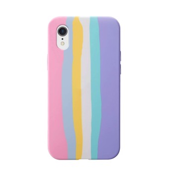 Custodia iPhone XR Rainbow Pastel