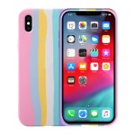 Funda iPhone XS Max Rainbow Pastel