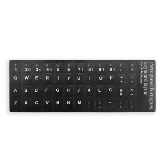 Schwarze portugiesische Tastaturaufkleber