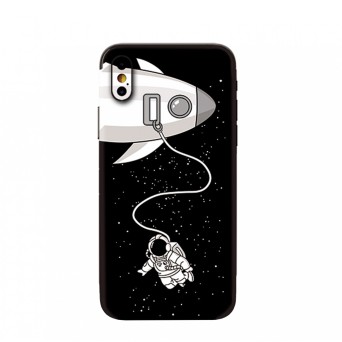 3D back protection cell phone astronaut spaceship