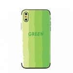 3D back protection mobile phone green