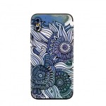 mandala bleu pour tlphone portable protection dorsale 3D