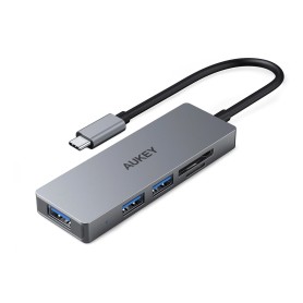 Estacin USB-C Muelle AUKY CB-C63 Silver