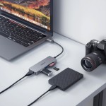 Estacin USB-C Muelle AUKY CB-C63 Silver