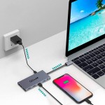 USB-C Dock Station QGeeM HC1202 Plata