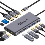 USB-C Dock Station QGeeM HC1202 Silver