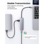 Dock station USB-C Ugreen 5 in 1 argento