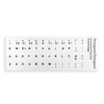 Stickers Clavier Portugais Blanc