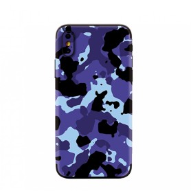 Protector carcasa 3D mvil camuflado azul