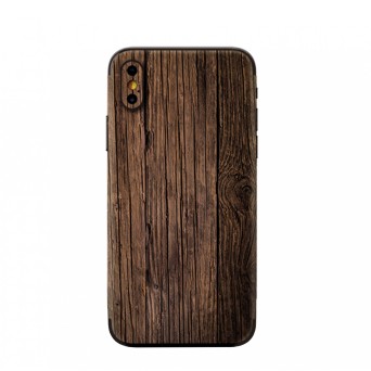 3D dark wood mobile phone back protection