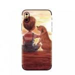 Ami de chien de peinture de tlphone portable de protection arrire 3D