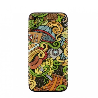 3D back protection mobile phone relax cartoon