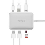 USB-C Dock Station Aukey CB-C59 argento